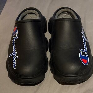 Champion Black Slip-On Clogs